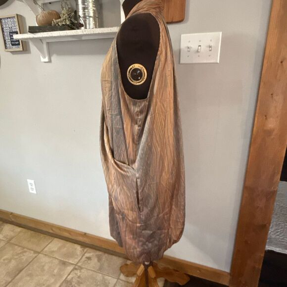 Derek Lam for Design Nation bubble hem mini dress size XL sleeveless peach gray - Picture 4 of 13